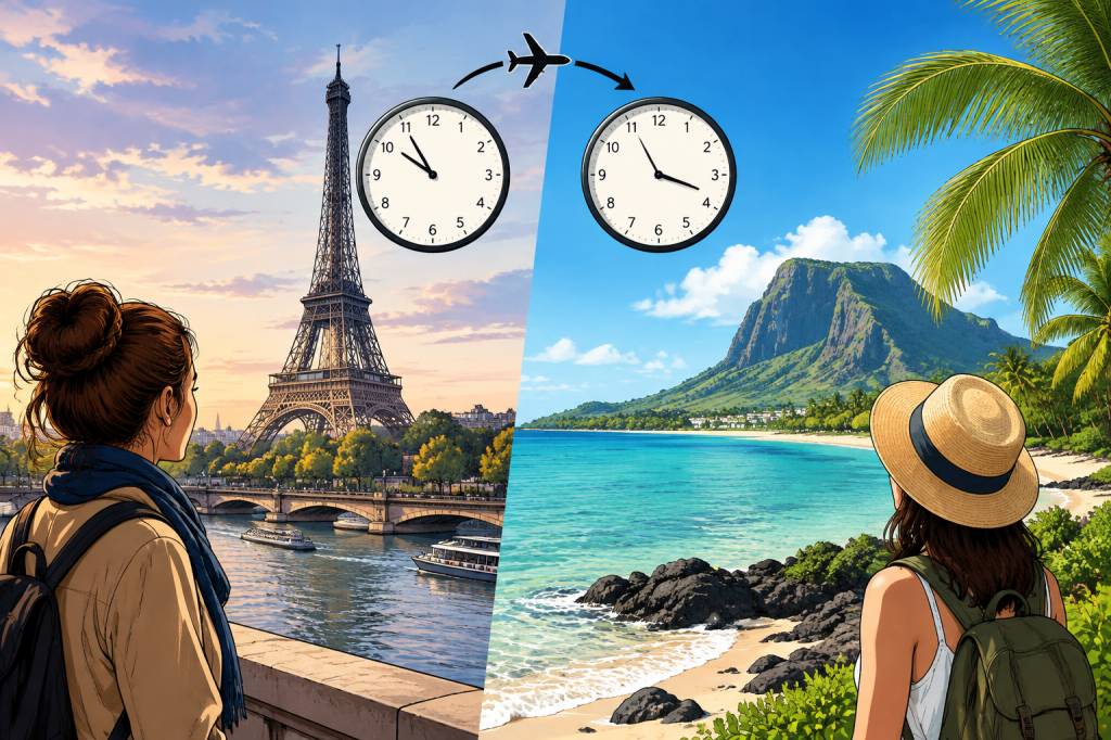 Décalage horaire île Maurice Paris : combien d’heures de différence ?