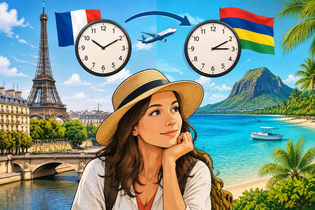 Décalage horaire île Maurice : combien d’heures de différence avec la France ?