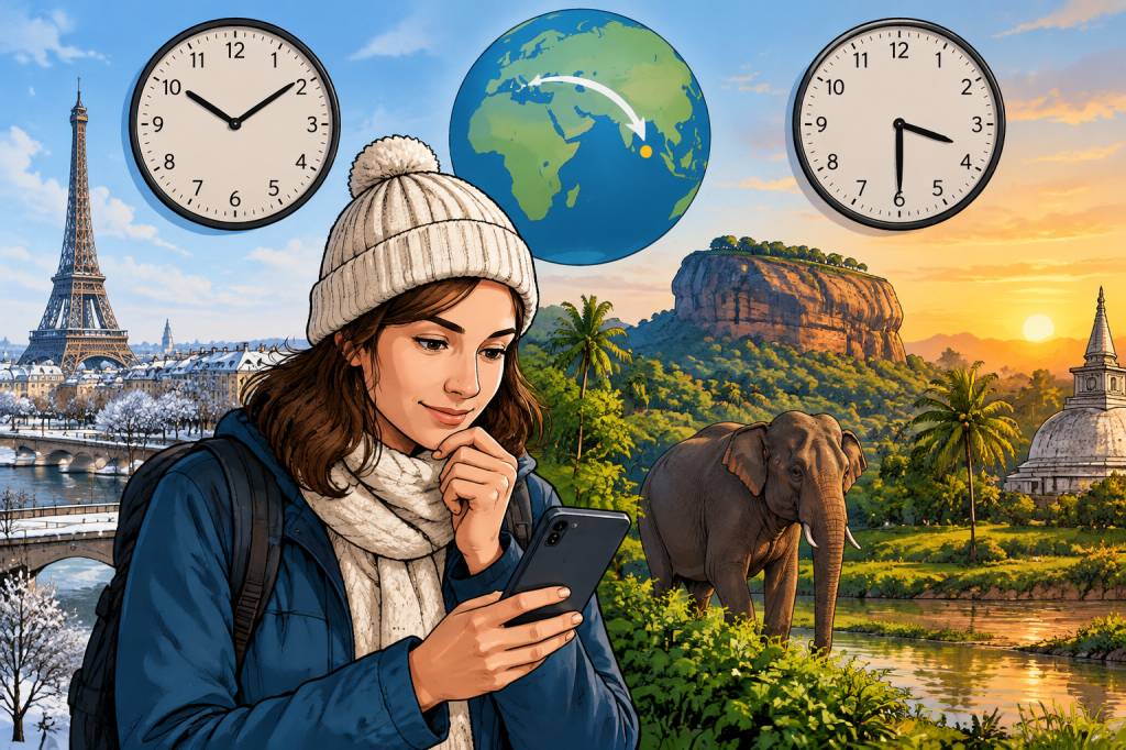 Décalage horaire au Sri Lanka en hiver : quelle heure est-il ?