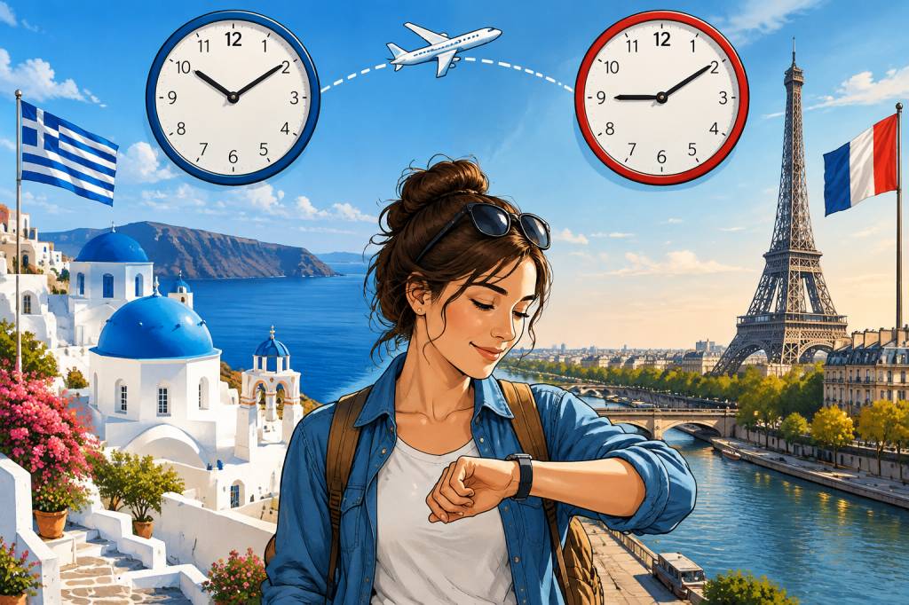 Décalage horaire Grèce France : quelle heure est-il en Grèce ?